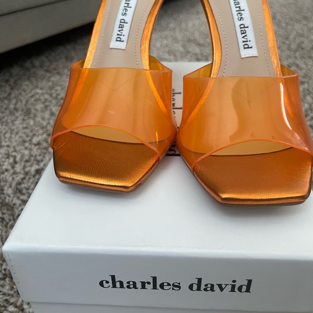 Charles David Women's Vibrant Orange Heels